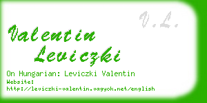 valentin leviczki business card